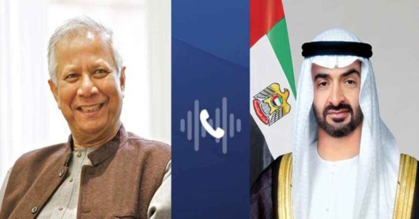 ড. ইউনূসকে অভিনন্দন জানালেন আরব আমিরাতের প্রেসিডেন্ট