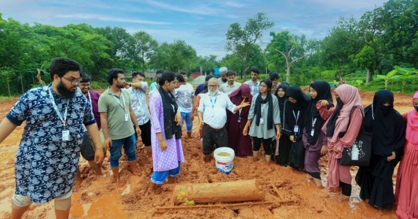 বন্যায় ক্ষতিগ্রস্থ কৃষকদের জন্য ধানের চারা তৈরী করছেন ড্যাফোডিলের শিক্ষার্থীরা