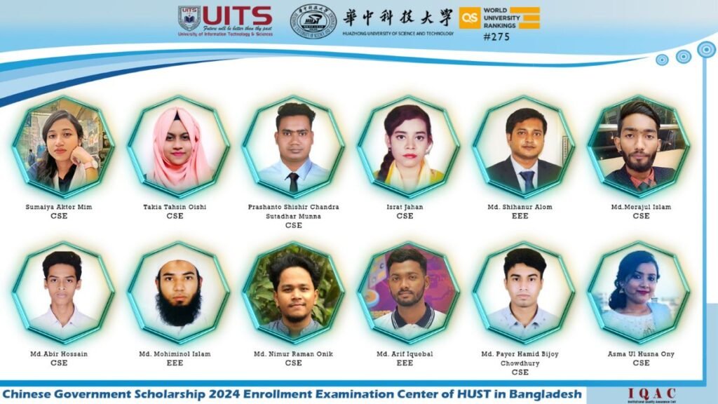 ইউআইটিএস গ্র্যাজুয়েটদের চীনা সরকারী বৃত্তি এইচইউএসটি ভর্তি পরীক্ষায় অসাধারণ সাফল্য
