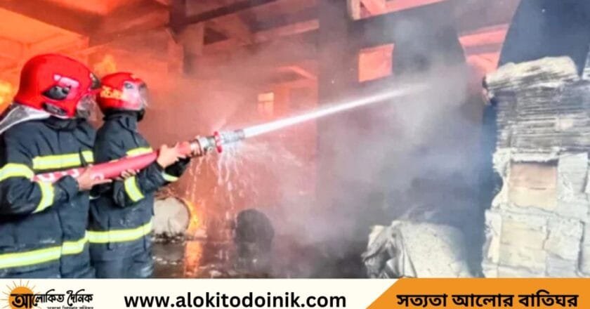 সোনারগাঁয়ে ফ্রেশ টিস্যু পেপারের গোডাউনে আগুন