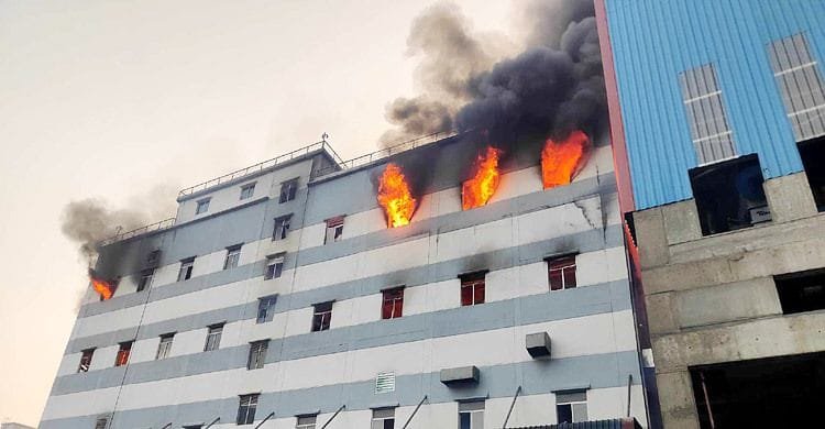 সোনারগাঁয়ে ফ্রেশ টিস্যু পেপারের গোডাউনে আগুন