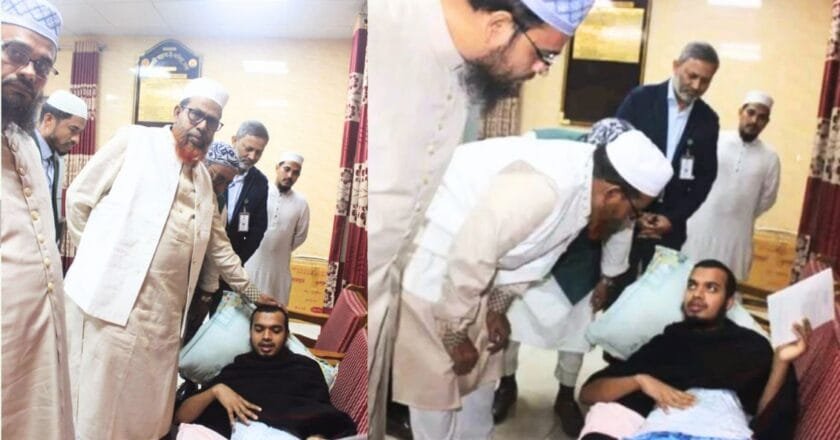 বৈষম্যবিরোধী ছাত্র আন্দোলনে আহত হামীমের পাশে আইএইউ ভিসি