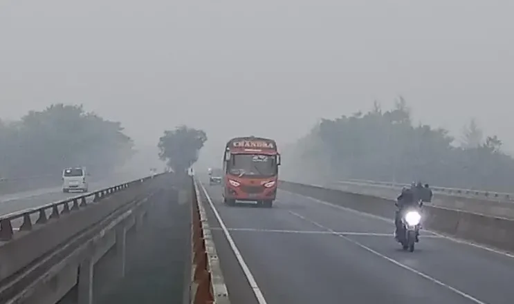 ঘন কুয়াশায় এক্সপ্রেসওয়েতে বাস-পিকআপ সংঘর্ষে ২জন নিহত