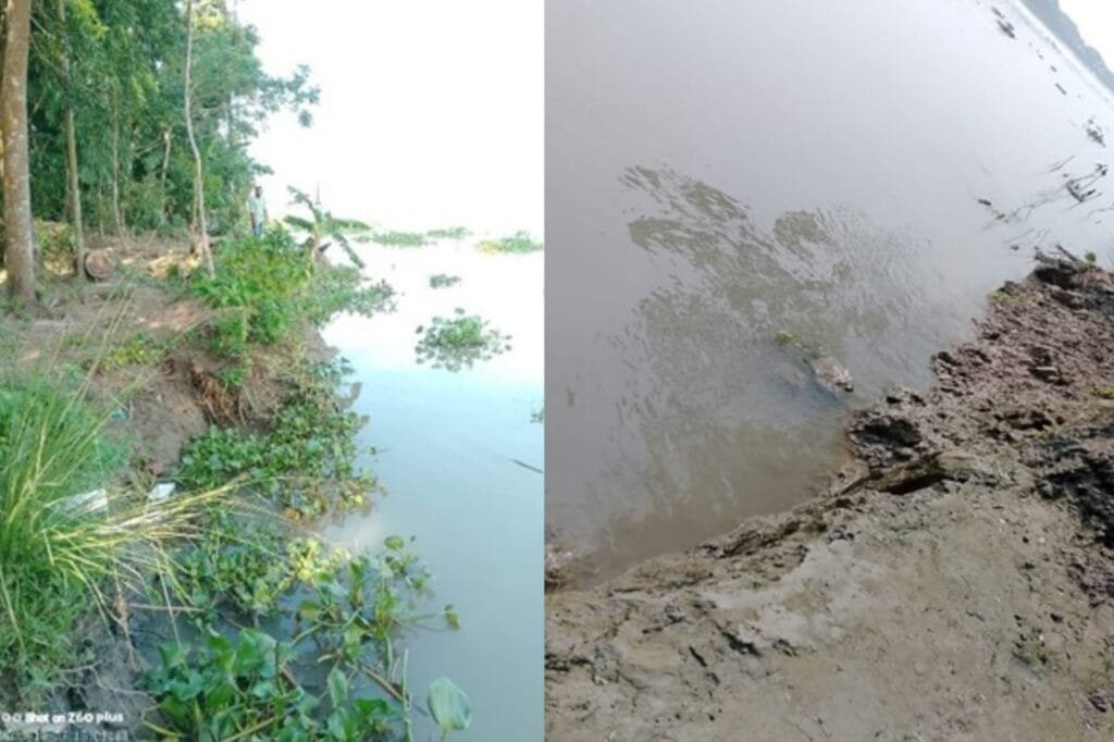 বরিশালে বিঘাই নদী ভাঙন : স্থানীয় বাসিন্দাদের ক্রমবর্ধমান সংকট