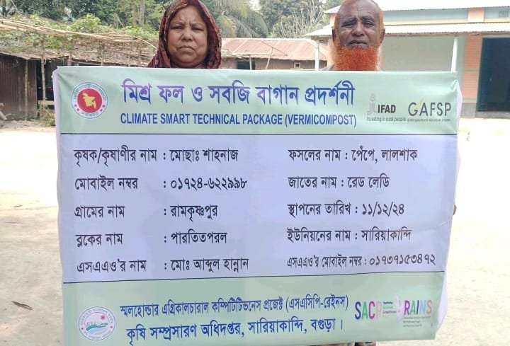 সারিয়াকন্দিতে মিশ্র ফল-সবজির প্রকল্পে কৃষি কর্মকর্তার নয়-ছয়ের অভিযোগ