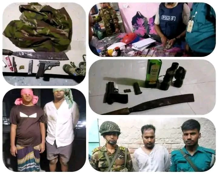 খুলনার কুখ্যাত সন্ত্রাসী গ্রেনেড বাবুর বাড়িতে যৌথ বাহিনীর অভিযান