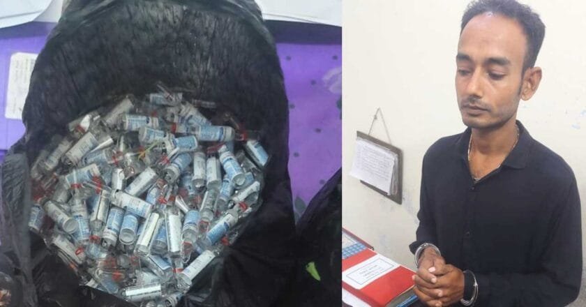 বদলগাছীতে ৯০০ পিচ এ্যাম্পেলসহ মাদক কারবারি আটক