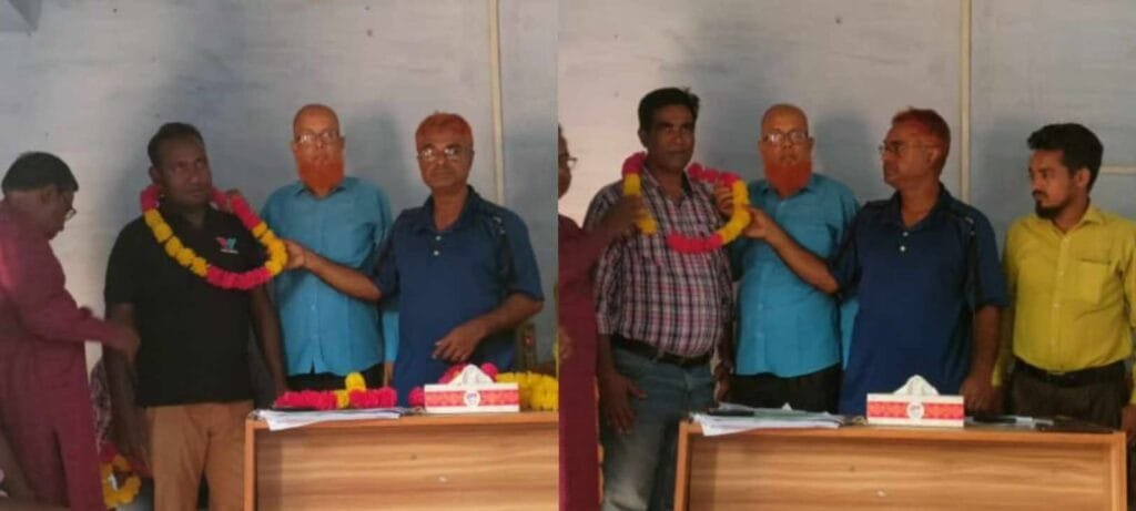 বদলগাছী মডেল প্রেসক্লাবে নতুন সদস্যদের ফুল দিয়ে বরণ