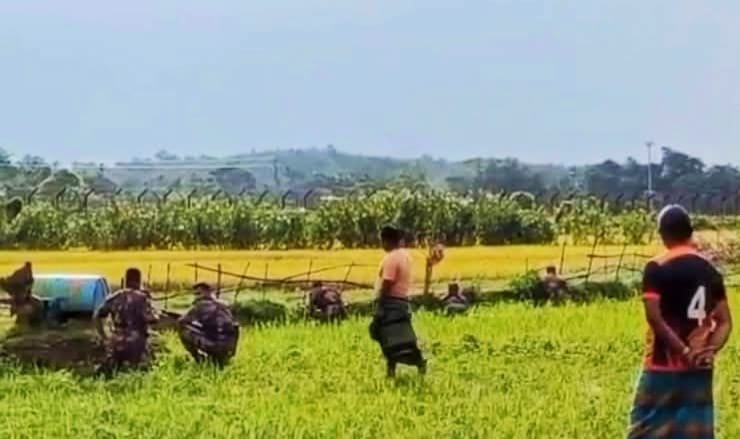 বড়াইবাড়ি সীমান্তে ১৪ জনকে পুশইনের চেষ্টা, বিজিবি-বিএসএফ মুখোমুখি