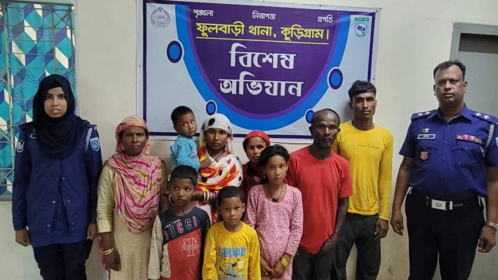 ফুলবাড়ী সীমান্ত দিয়ে ৯ নারী-পুরুষ ও শিশুকে পুশইন করেছে বিএসএফ