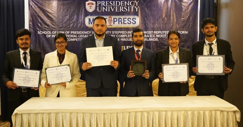 আইসিসি মুট কোর্ট প্রতিযোগিতার বিশ্ব আসরে প্রেসিডেন্সি ইউনিভার্সিটির অনন্য অর্জন