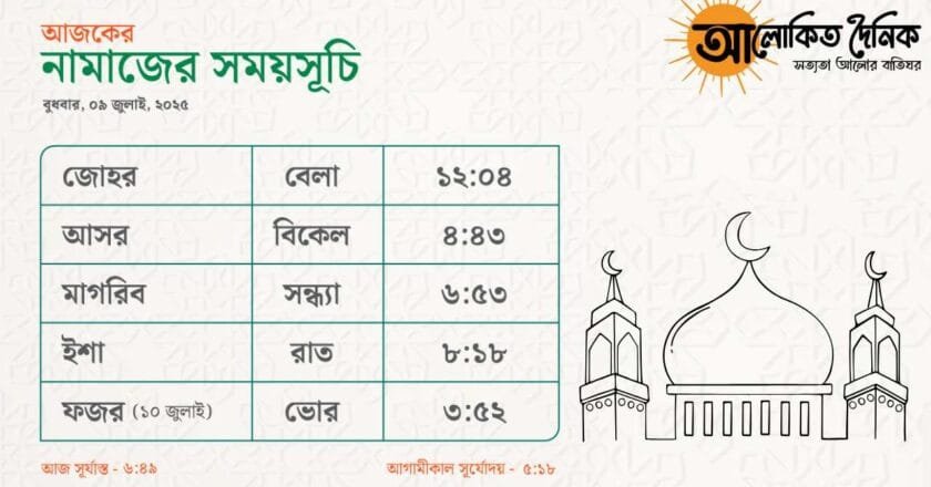 নামাজের সময়সূচি