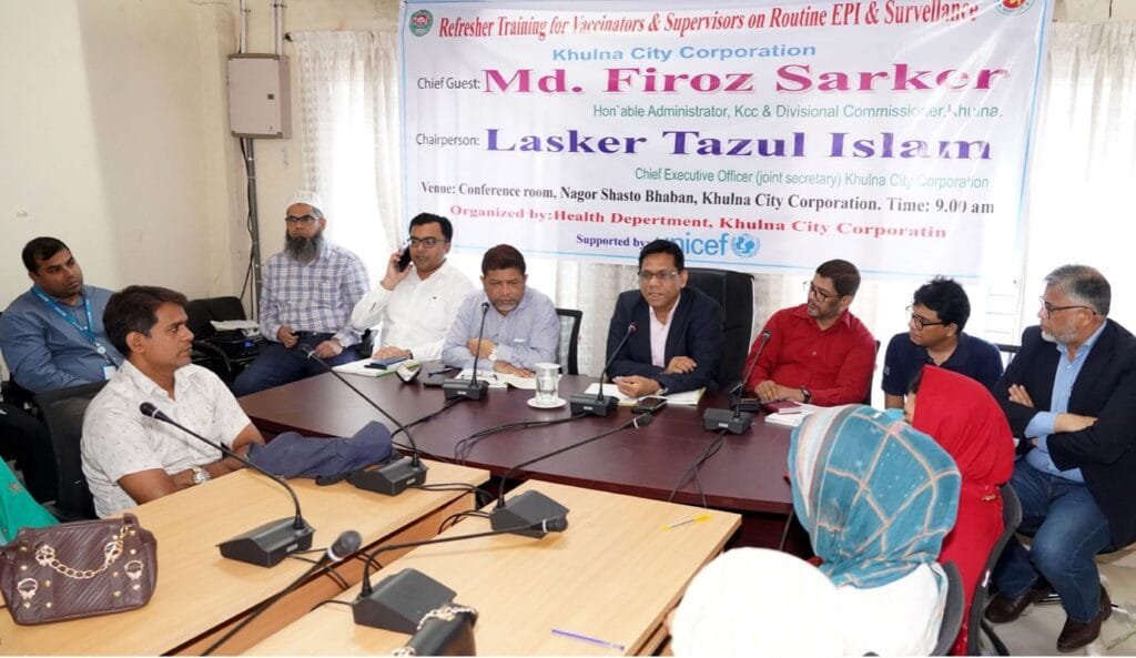 খুলনায় ইপিআই, মা ও নবজাতকের সেবা কার্যক্রম জোরদার করণের লক্ষ্যে প্রশিক্ষণ কর্মশালা