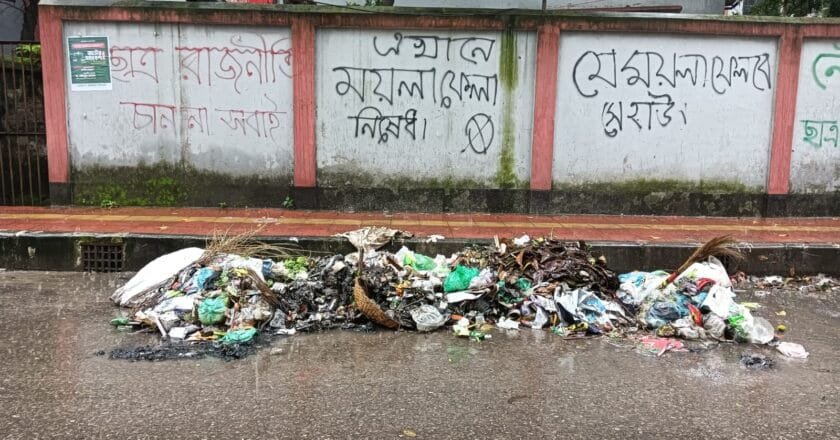 মাদ্রাসার গেটেই ময়লার ভাগাড়—প্রশাসনের চোখে কি এসব পড়ে না?