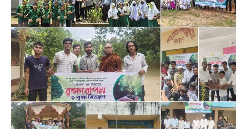 চুনতিতে সপ্তাহ ব্যাপী সোপান’র বৃক্ষরোপণ কর্মসূচিকে শিক্ষক-শিক্ষার্থী ও সচেতনদের সাধুবাদ