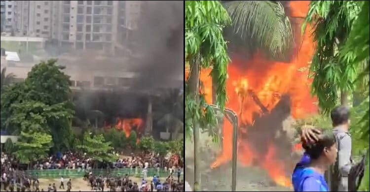 রাজধানীর উত্তরায় প্রশিক্ষণ বিমান বিধ্বস্ত