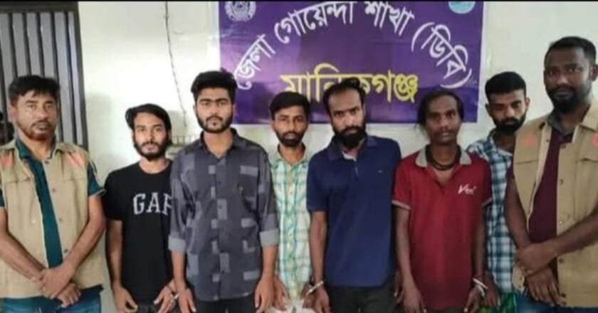 মানিকগঞ্জে চোরাই মোটরসাইকেলসহ চোর চক্রের ৬ সদস্য আটক