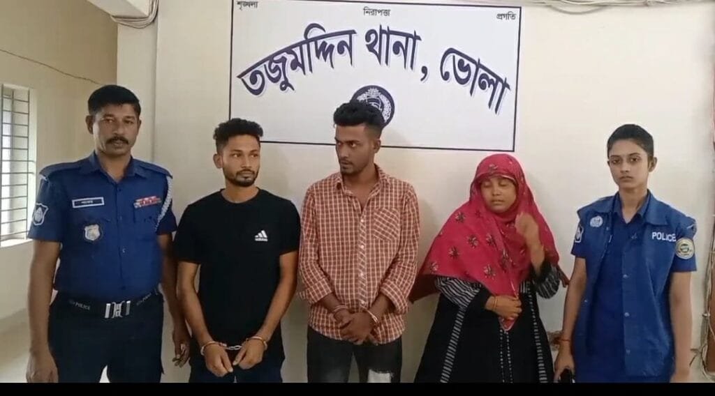 তজুমদ্দিনে ২ কেজি গাঁজাসহ তিন মাদক ব্যবসায়ী আটক