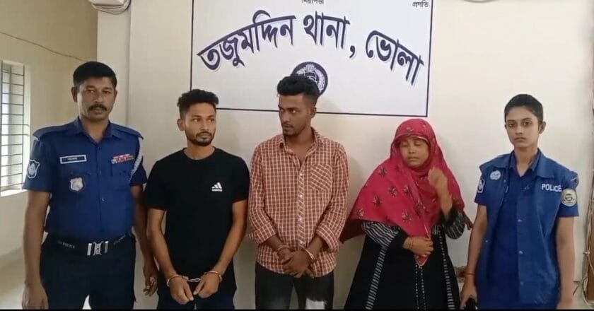 তজুমদ্দিনে ২ কেজি গাঁজাসহ তিন মাদক ব্যবসায়ী আটক