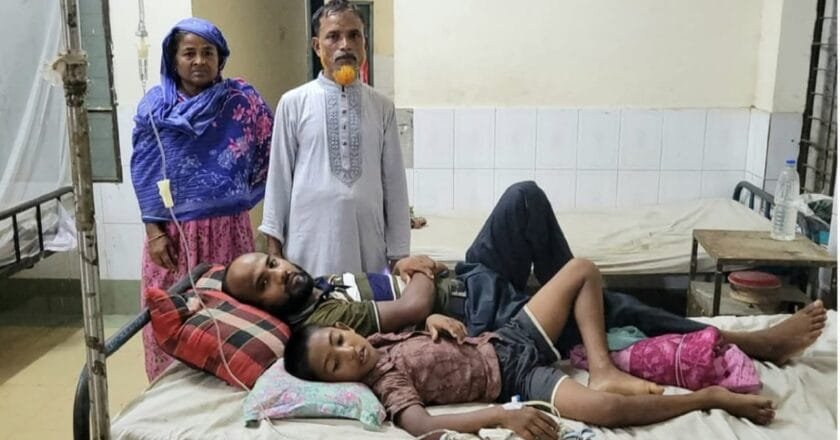 ফুলবাড়ীতে দংশন করা সাপসহ হাসপাতালে ভর্তি শিশু শিক্ষার্থী সাদিক