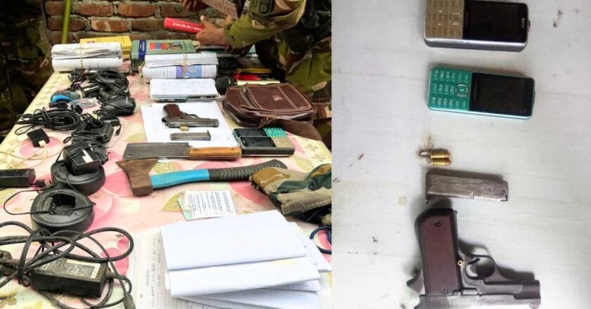 পানছড়িতে সেনা অভিযানে অস্ত্র ও গোলাবারুদ উদ্ধার