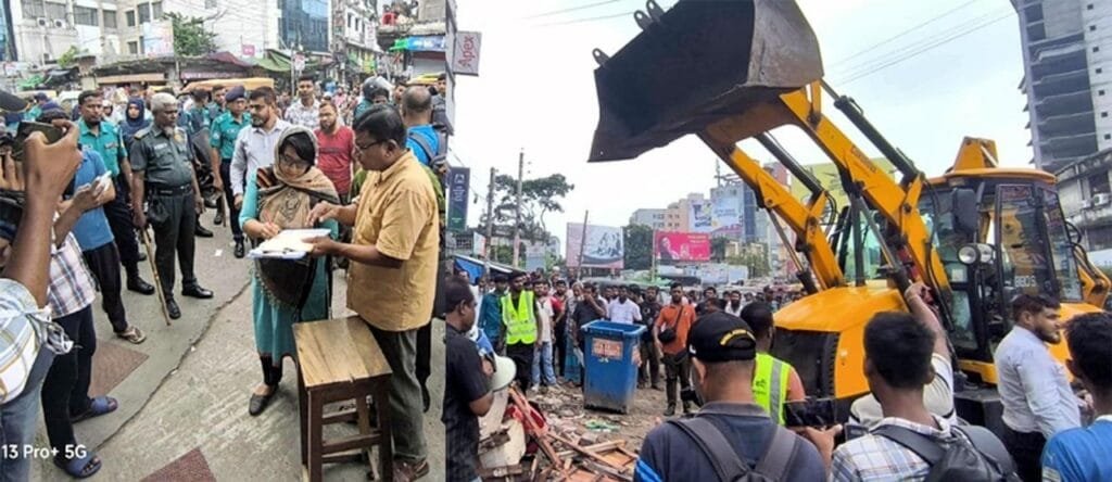 খুলনায় কেসিসি’র অভিযান: সড়ক ও ফুটপথ দখলমুক্ত, দুইজনকে জরিমানা