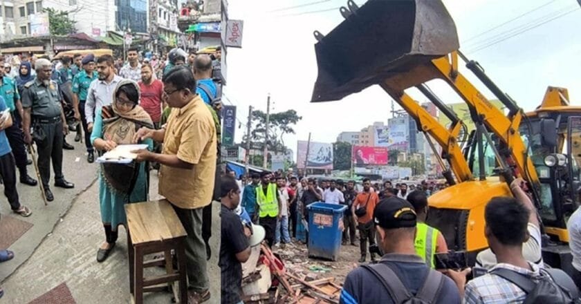 খুলনায় কেসিসি’র অভিযান: সড়ক ও ফুটপথ দখলমুক্ত, দুইজনকে জরিমানা