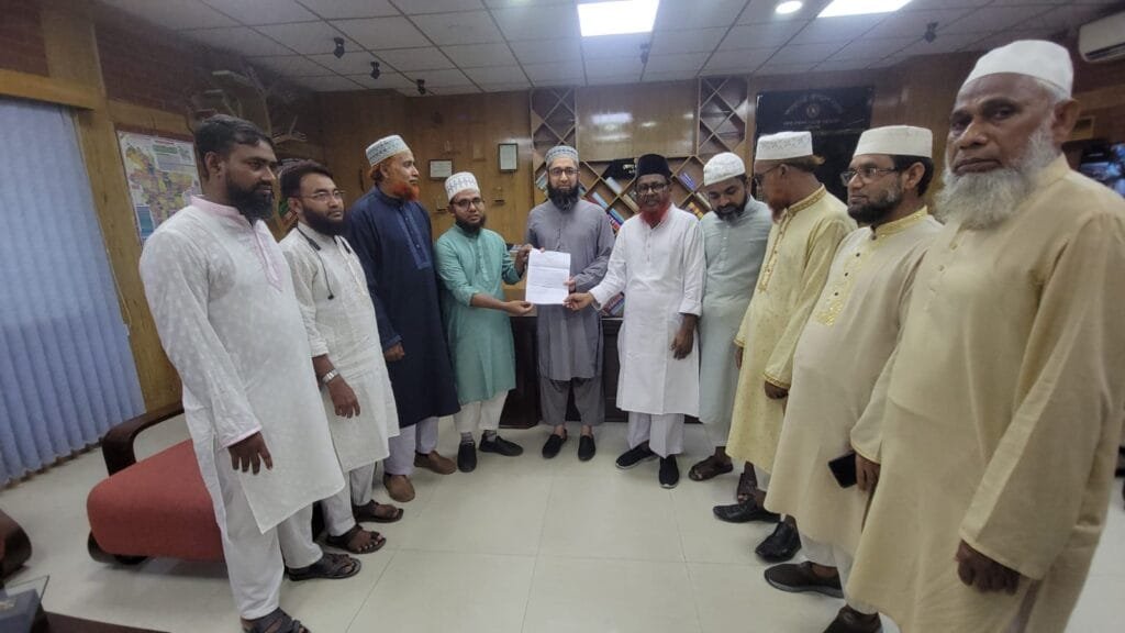 অবাধ নির্বাচনসহ ৫ দফা দাবিতে মানিকগঞ্জ জামায়াতের স্মারকলিপি প্রদান