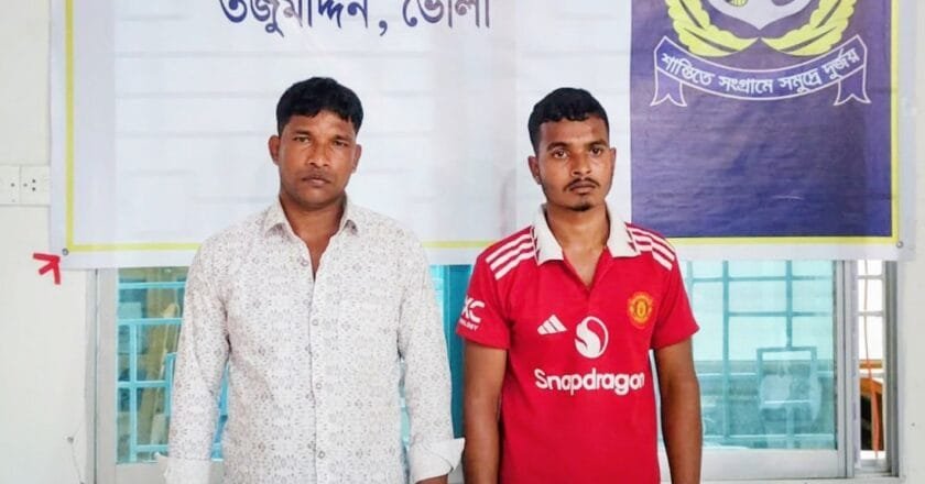 তজুমদ্দিনে চোরের আস্তানায় যৌথ অভিযানে ওয়ারেন্টভুক্ত দুই চোর আটক