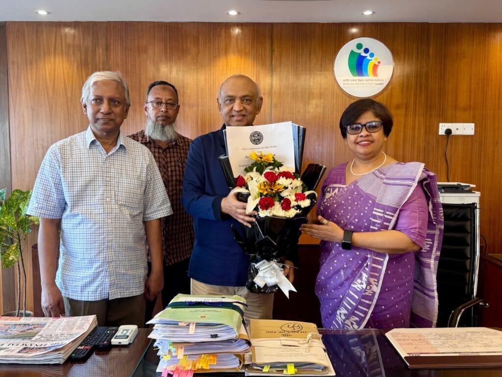 এনএসডিএ-এর নির্বাহী চেয়ারম্যানের সঙ্গে বিএসএফএফ চেয়ারম্যানের সৌজন্য সাক্ষাৎ