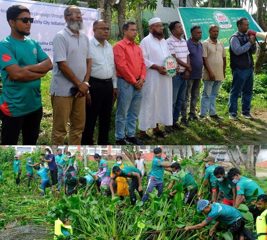 খুলনায় ‘হেলদি সিটিস’ প্রকল্পের আওতায় পুকুর ও জলাধার পরিচ্ছন্নতা কার্যক্রম শুরু