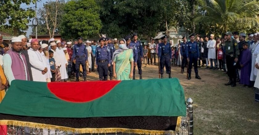 রাষ্ট্রীয় মর্যাদায় পানছড়ির বীর মুক্তিযোদ্ধা আজগর আলীর শেষ বিদায়