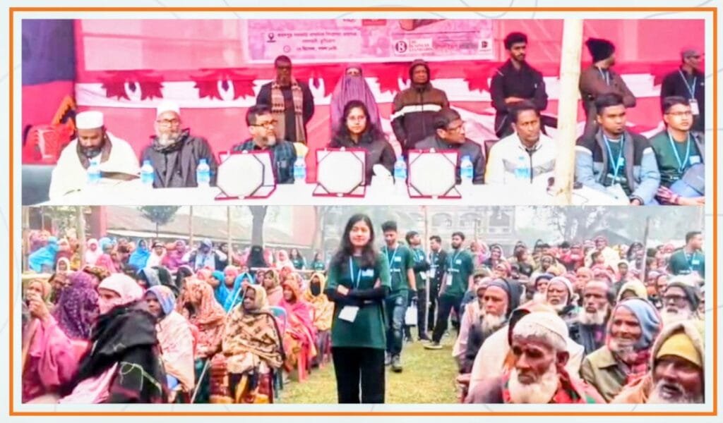 নাগেশ্বরীতে ঢাকা বিশ্ববিদ্যালয় শিক্ষার্থীদের শীতবস্ত্র বিতরণ