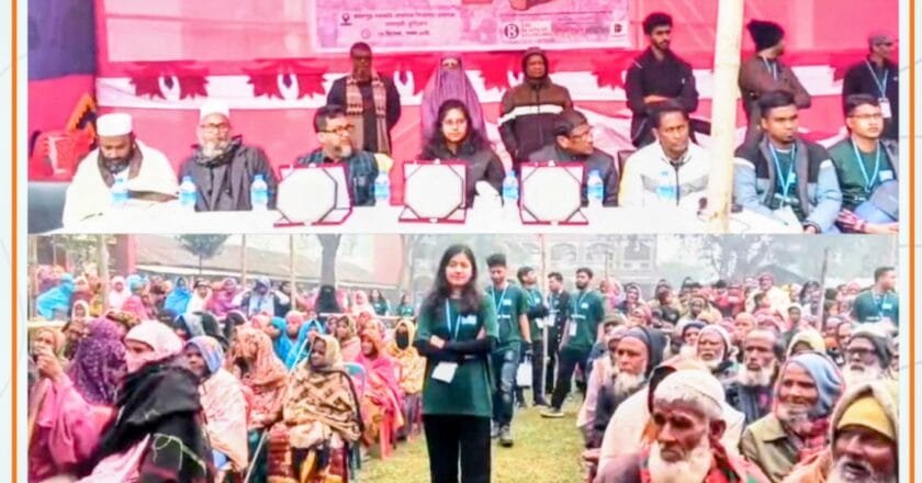 নাগেশ্বরীতে ঢাকা বিশ্ববিদ্যালয় শিক্ষার্থীদের শীতবস্ত্র বিতরণ