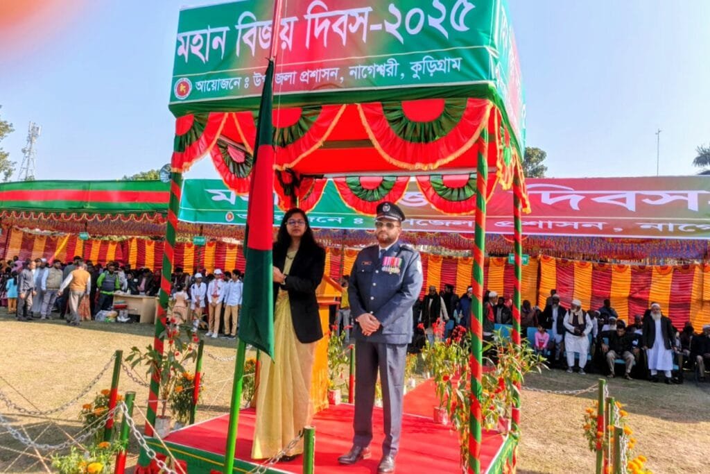 নাগেশ্বরীতে যথাযোগ্য মর্যাদায় মহান বিজয় দিবস উদযাপন