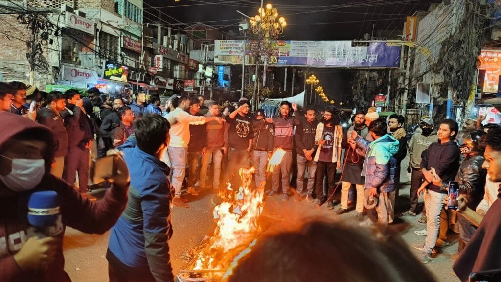 ওসমান হাদির হত্যাকারীদের বিচারের দাবিতে রাজশাহীতে বিক্ষোভ মিছিল