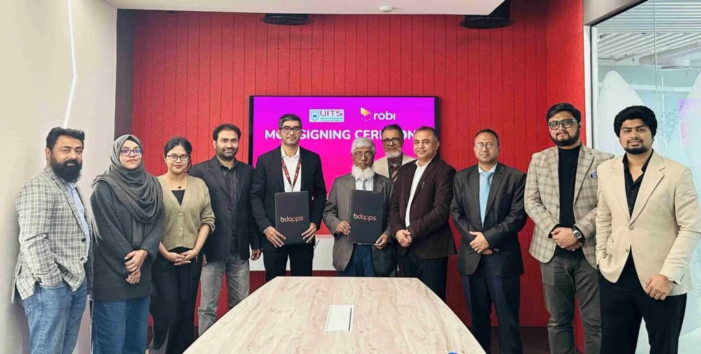 ডিজিটাল উদ্ভাবনে নতুন সম্ভাবনা: ইউআইটিএস ও রবি বিডি-অ্যাপসের মধ্যে সমঝোতা স্মারক স্বাক্ষর