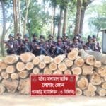 পানছড়িতে ০৩ বিজিবি’র অভিযানে সেগুন কাঠ জব্দ