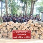 পানছড়িতে ০৩ বিজিবি’র অভিযানে সেগুন কাঠ জব্দ