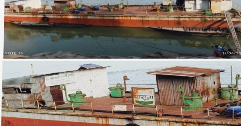 চিলমারীতে ৮ বছর ধরে তেলশুন্য ভাসমান তেল ডিপো: আসন্ন মৌসুমে চড়ম সেচ সংকটের আশংকা