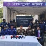 রায়পুরায় যৌথ বাহিনীর কম্বিং অভিযান, বিপুল অস্ত্রসহ দুই শীর্ষ সন্ত্রাসী গ্রেফতার
