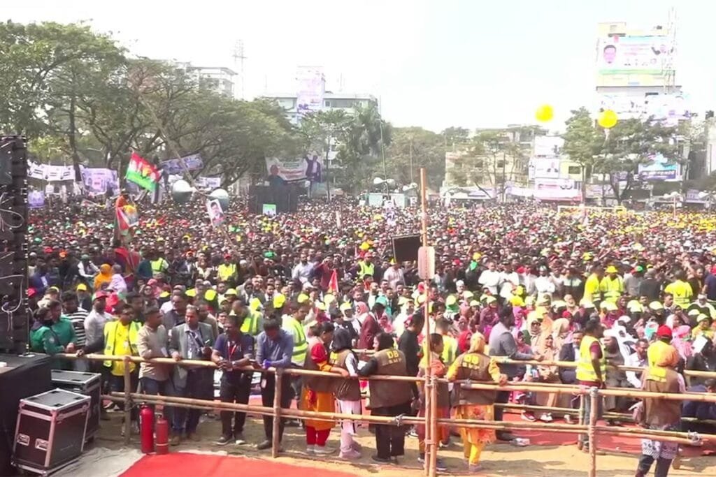 তারেক রহমানের প্রথম নির্বাচনী জনসভা: সিলেট আলিয়া মাদ্রাসা মাঠে জনসমুদ্র