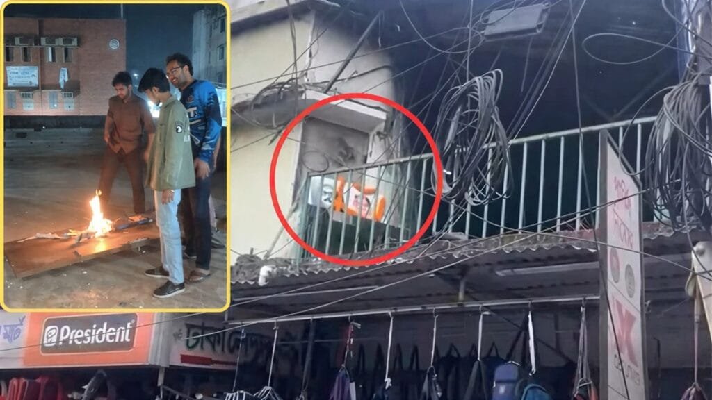 খুলনায় দলীয় কার্যালয়: বিকেলে মাল্যদান, রাতে ভাঙ্গচুর-আগুন