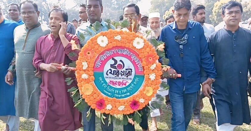 সলঙ্গায় যথাযোগ্য মর্যাদায় মাতৃভাষা দিবস পালিত