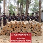 পানছড়িতে বিজিবি’র অভিযানে অবৈধ সেগুন কাঠ জব্দ
