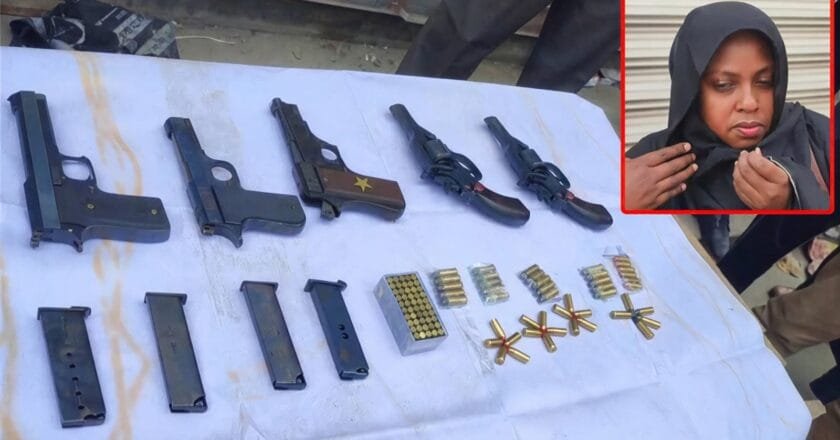 খুলনায় বিদেশি অস্ত্র ও গুলিসহ নারী আটক