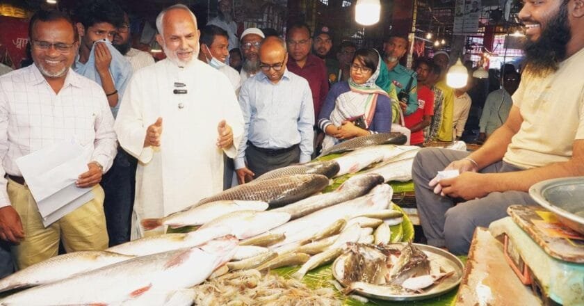 খুলনায় বাজারে নিত্যপণ্যের দাম পর্যবেক্ষণে কেসিসি প্রশাসক