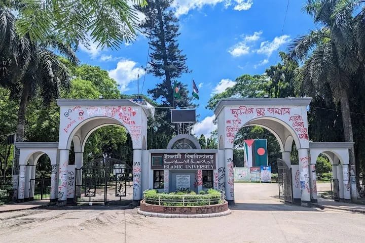 ইবির প্রবেশমুখে বেহাল সড়ক ও পতাকার বিবর্ণ রঙ দেখে অভিভাবকদের হতাশা প্রকাশ