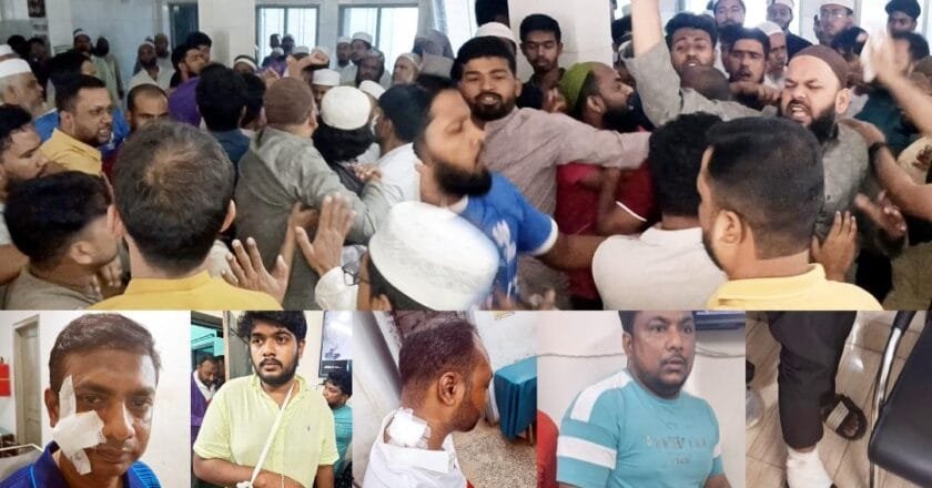 হেরাজ মার্কেট মসজিদে ইমামকে ঘিরে উত্তেজনা, দুই পক্ষের সংঘর্ষে কয়েকজন আহত