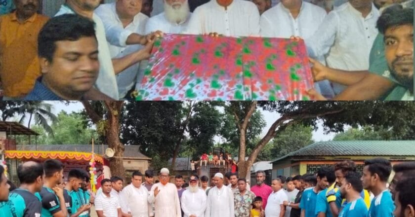 বেলকুচিতে মরহুম আরাফাত রহমান স্মৃতি ফাইনাল ফুটবল টুর্নামেন্ট অনুষ্ঠিত